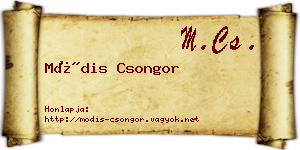 Módis Csongor névjegykártya